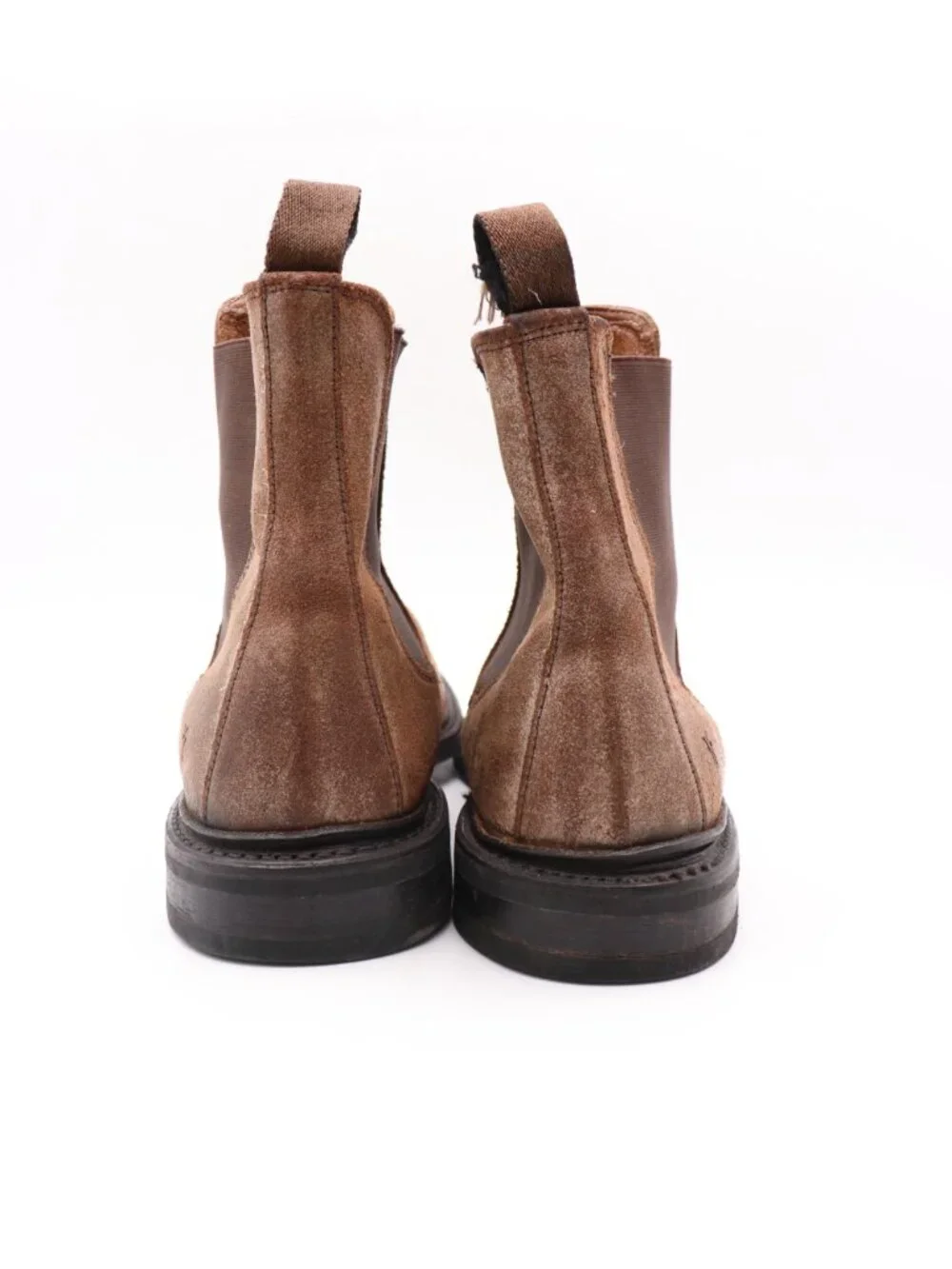 Frye Bowery Men's Size 10 D Brown Waxed Suede Leather Chelsea Ankle Boots 11728